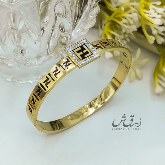 Elite Monogram Gold Cuff